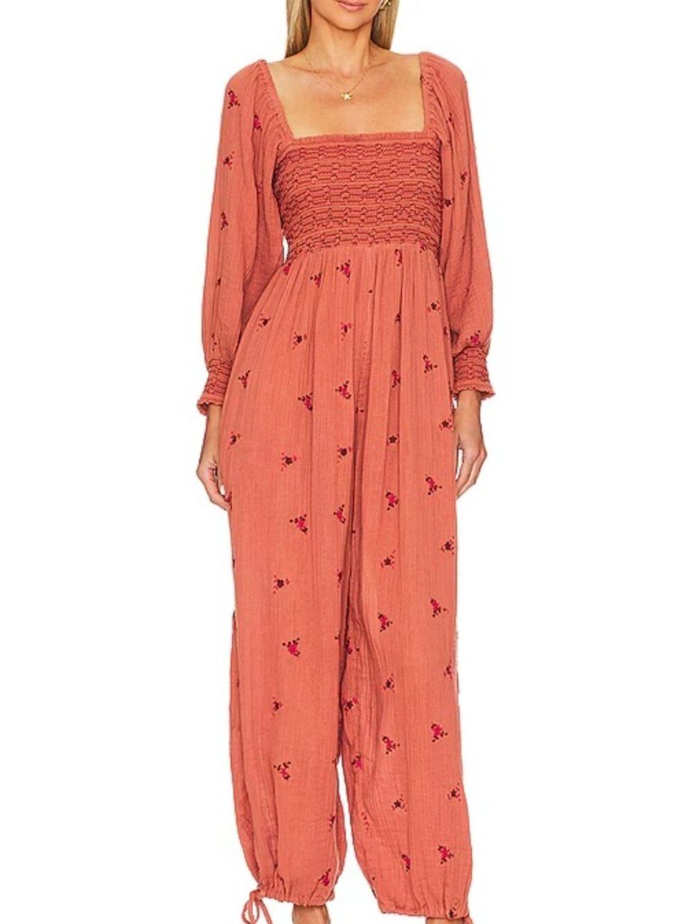 Free People Dahlia Jumpsuit in Warmstone